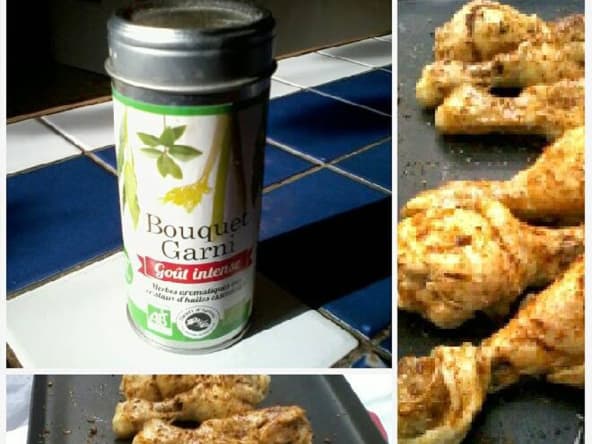 Pilons de poulet à la plancha.