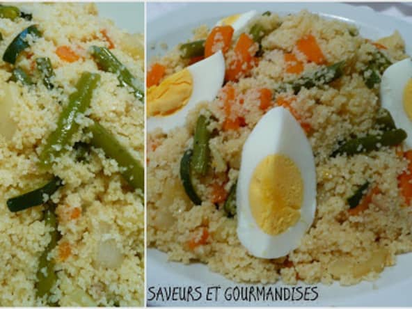 Couscous aux légumes vapeur.