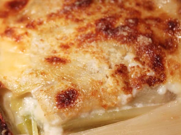 Gratin de poireaux light