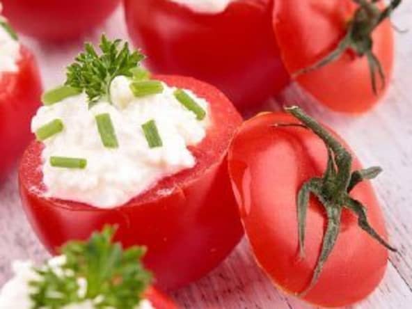Mini tomates farcies au chèvre