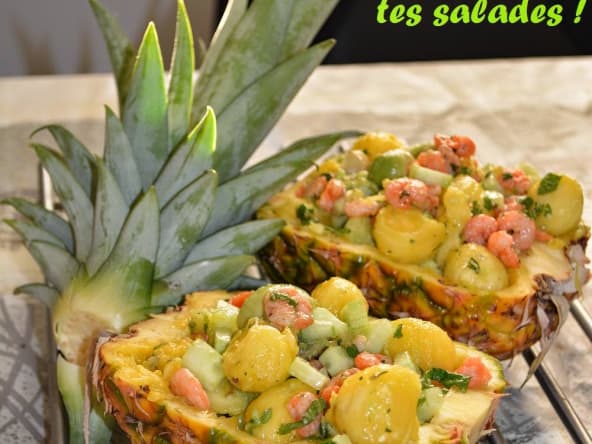 Salade exotique à l'ananas et sa vinaigrette