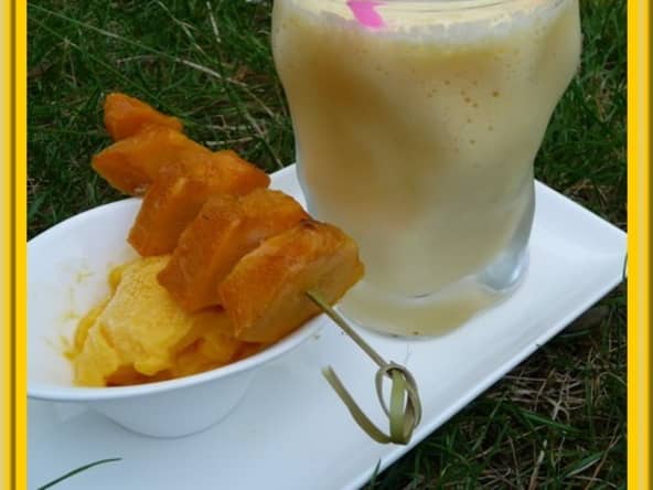 Dessert glacé à la mangue