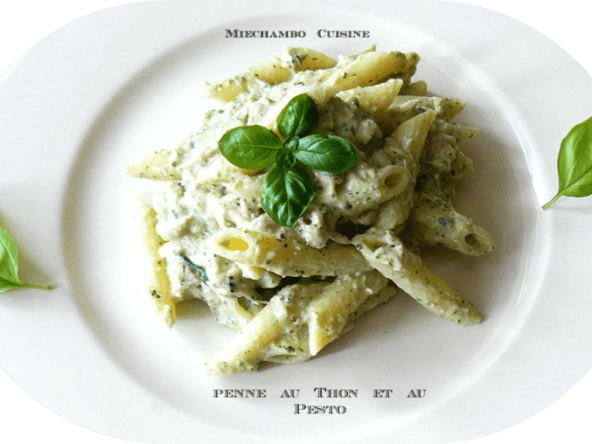 Penne au thon et au pesto