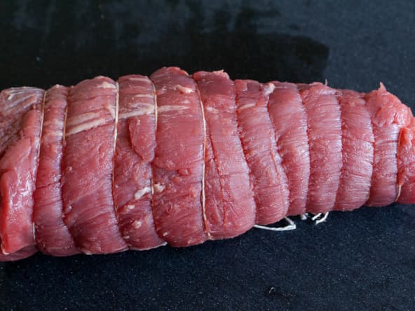 Rôti de boeuf mariné