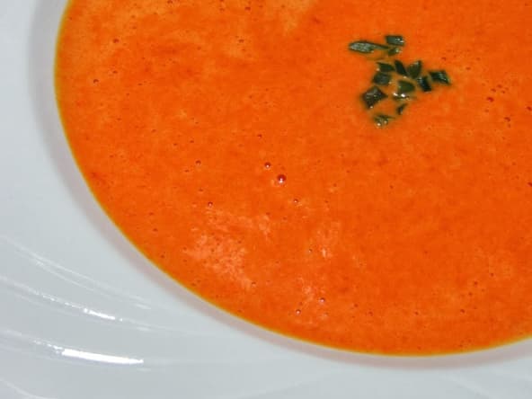 Soupe de poivrons au gingembre