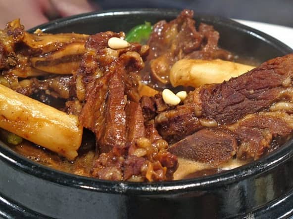 Plancha au boeuf mariné et petits légumes