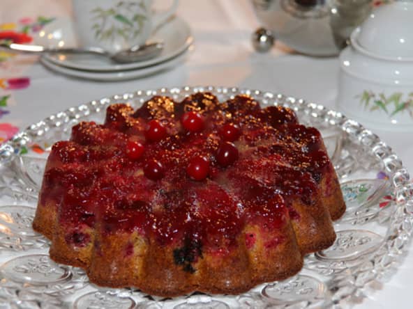 Gâteau comme une tatin aux canneberges