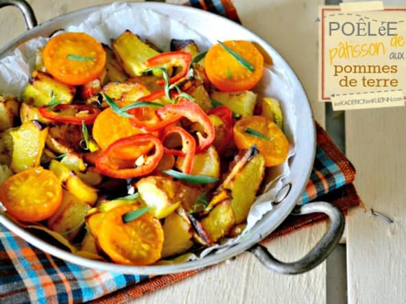 Poêlée bio de pâtisson et pommes de terre à la Provençale