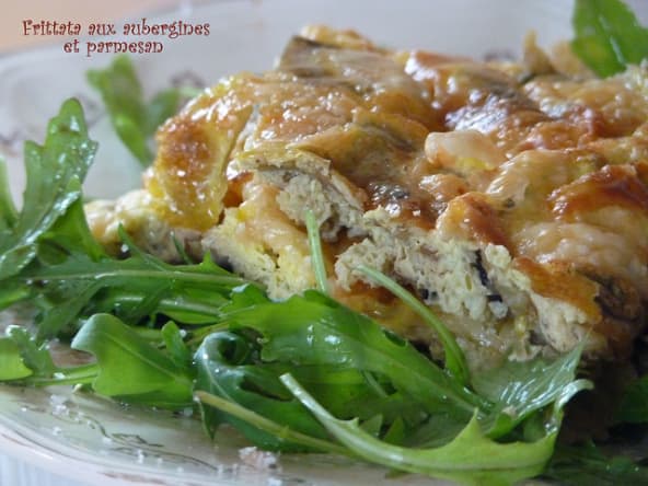Frittata aux aubergines et fromage parmesan