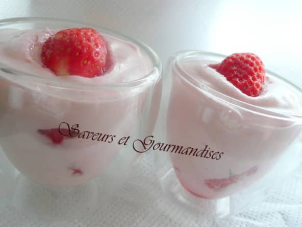 Mousse de fromages aux fraises