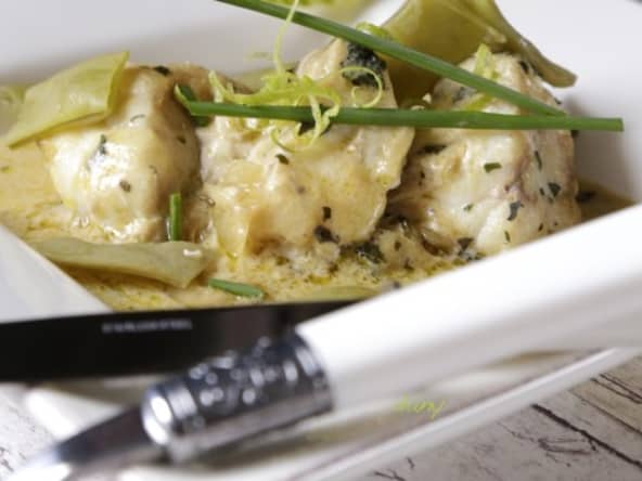 Lotte au curry et citron vert