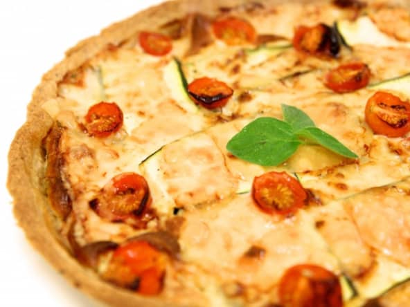 Tarte courgette fromage gratinée