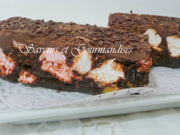 Barres croquantes aux chocolats et marshmallows