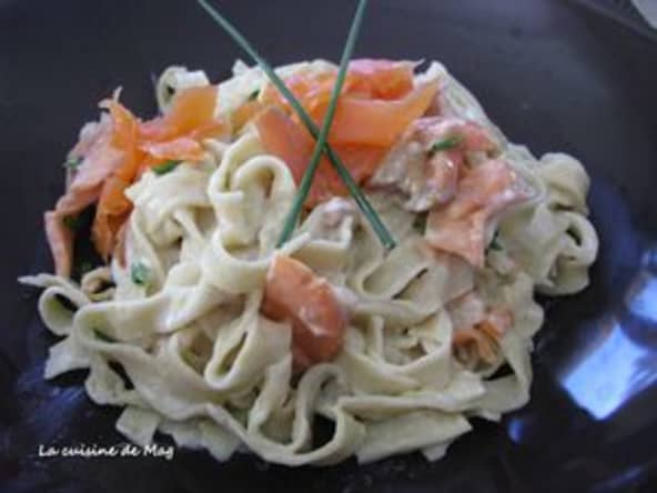 Tagliatelles saumon et thon
