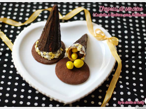 Chapeau de sorcière au chocolat pour fêter halloween