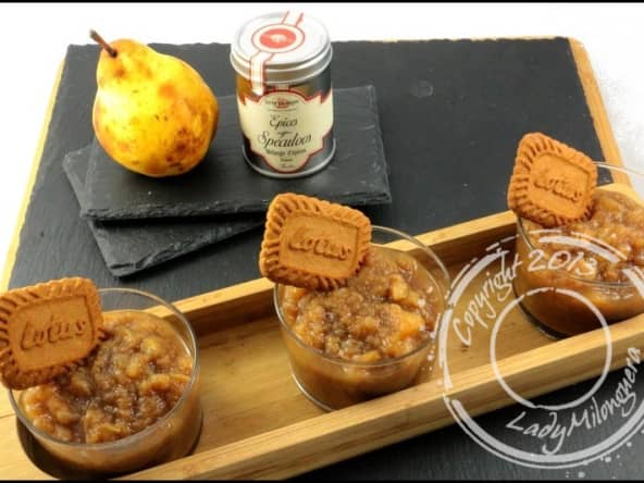 Compote de pomme et poire aux épices à spéculoos