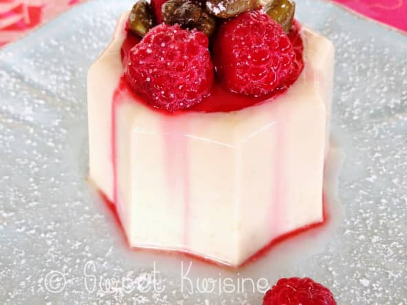 L'innocente panna cotta pistache et framboises