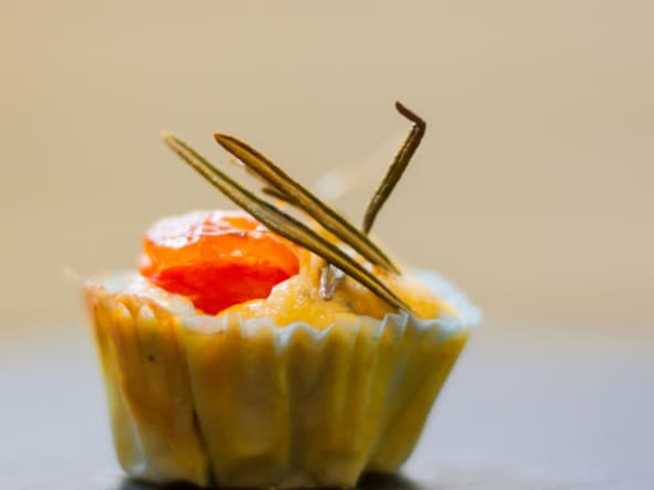 Flan rapide de tomate cerise et courgette
