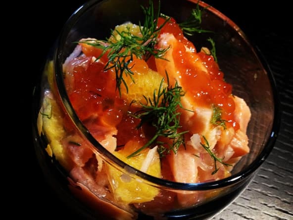 Verrine Saumon aux 3 agrumes