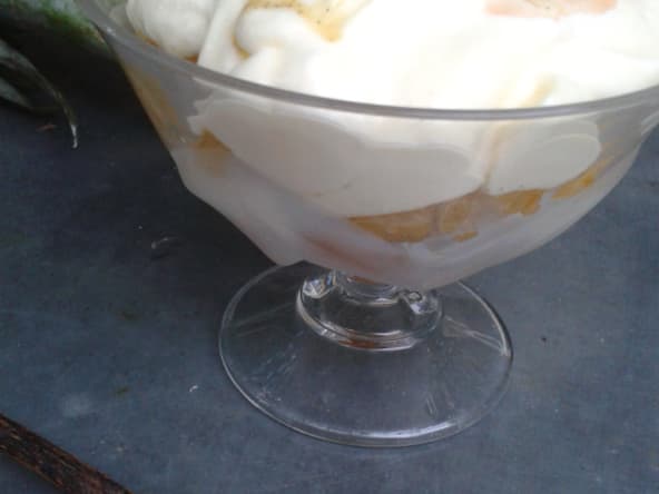 Tiramisu ananas, vanille et fruit de la passion