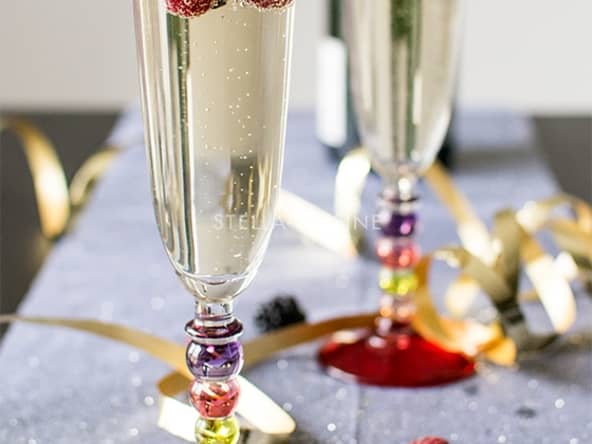 Cocktail Champagne aux fruits rouges et sirop d'orgeat