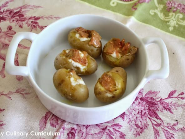 Pommes de terre grenailles au foie gras