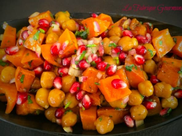 Salade de patate douce aux pois Chiche et Grenade