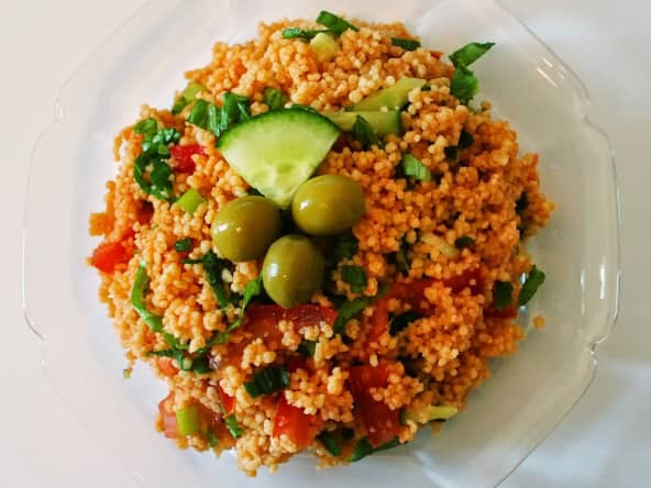 Salade de boulgour et lentilles rouges