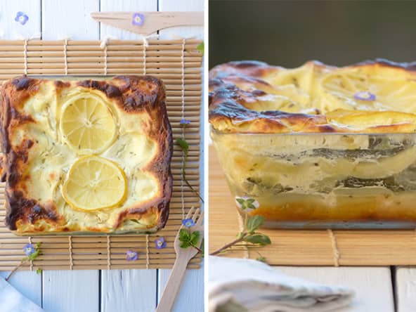 Lasagnes au citron et courgettes