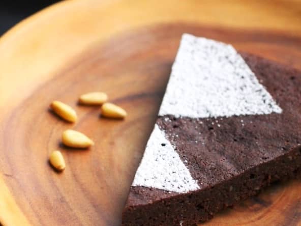 Gâteau chocolat et pignons de pin du Nouveau-Mexique
