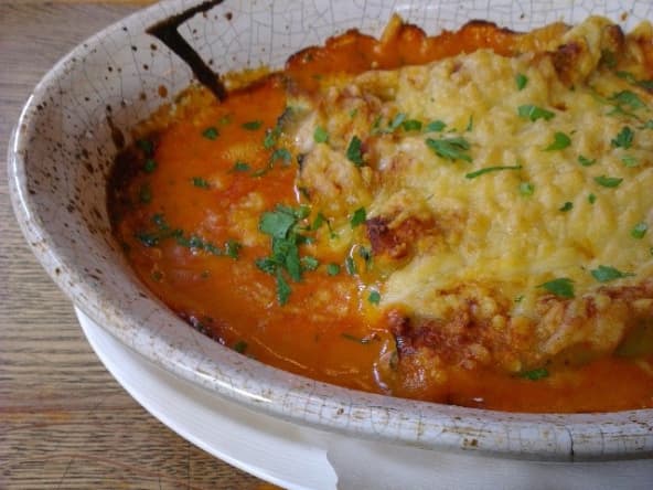 Cannelloni farcis aux épinards et au fromage
