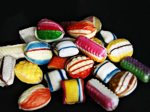 Assortiment de bonbons.