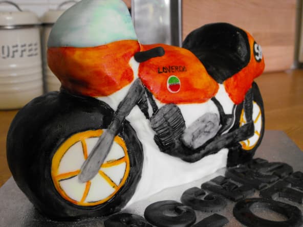 Gâteau 3D moto