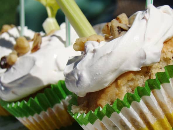Cupcakes salés olives, tofu et céleri
