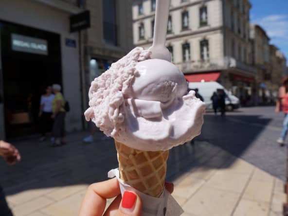 Glace à la lavande