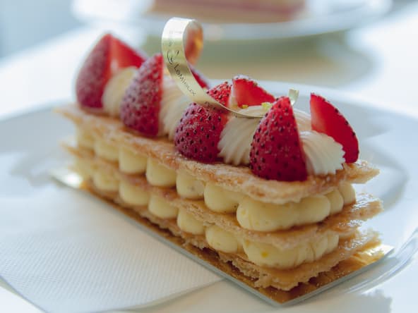 Mille feuille au crème diplomate