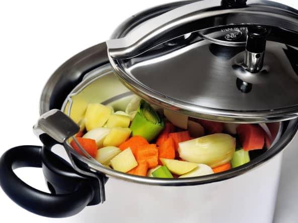 Légumes cuits à l'autocuiseur.