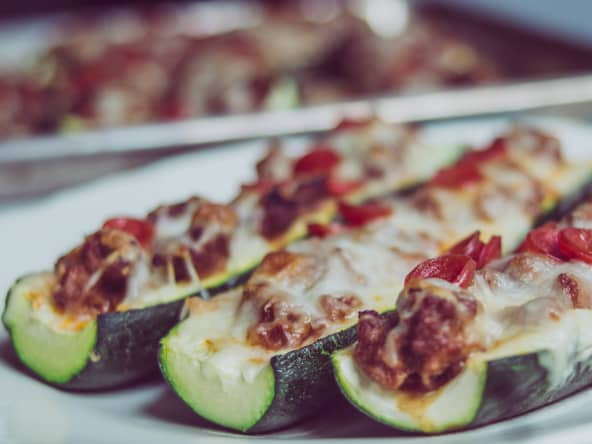 Courgettes façon pizza low carb