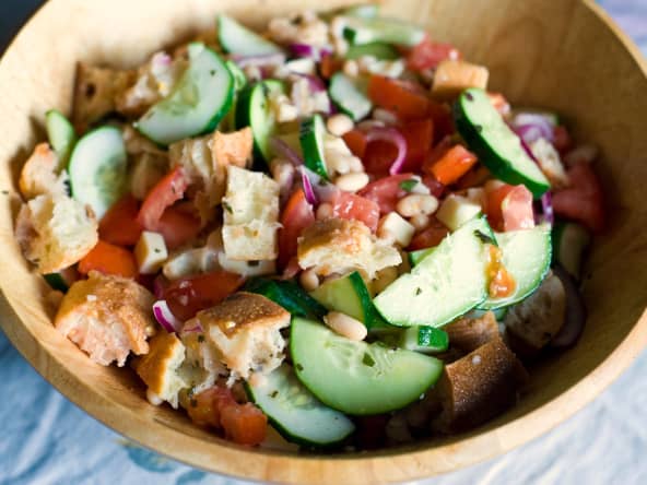 Salade italienne panzanella