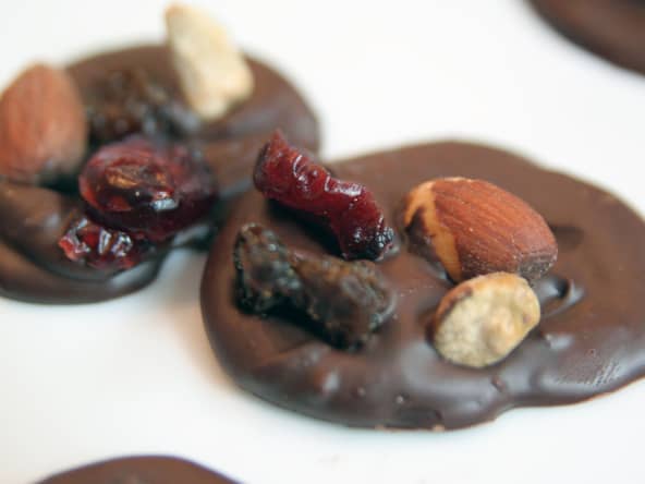 Mendiants aux chocolat et fruits secs