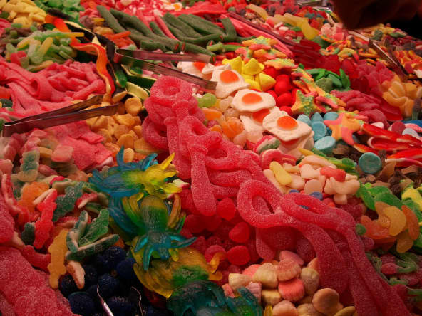 Friandises sur un marché