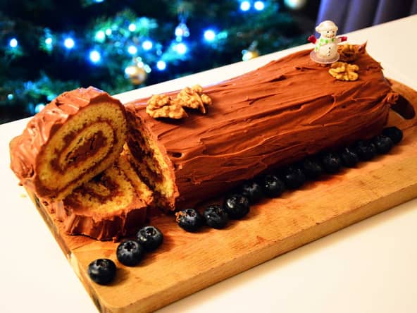 Bûche roulée au chocolat