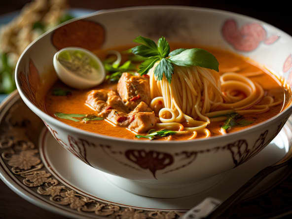 Bol de soupe laksa