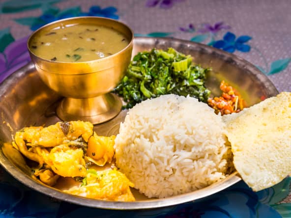 Dal bhat, plat traditionnel népalais