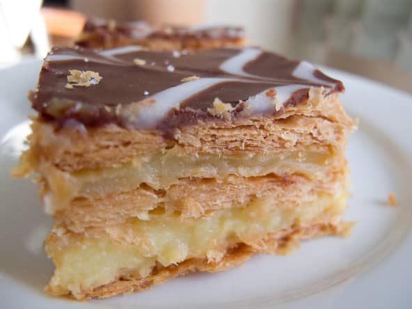 Millefeuille avec glaçage.