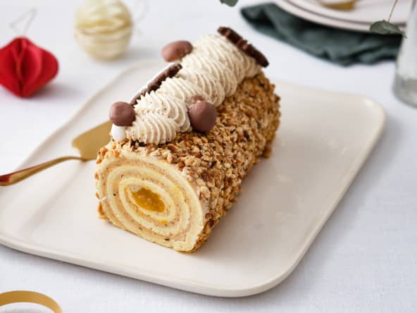 Bûche de noël crème à la vanille