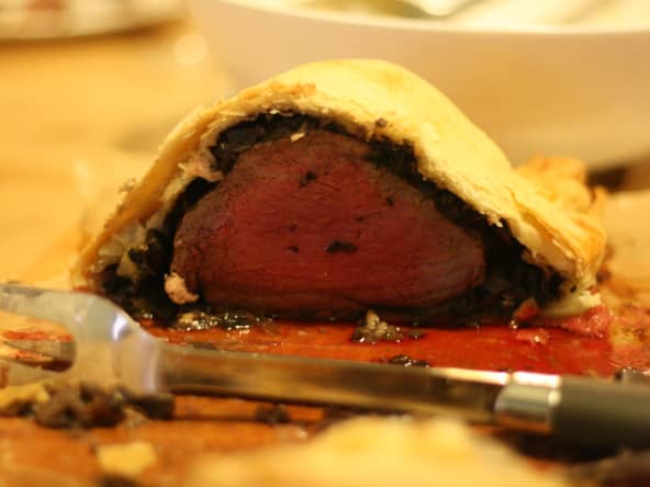 Boeuf Wellington découpé