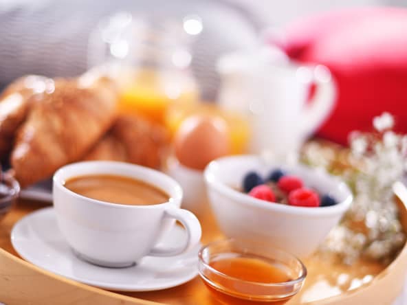 Plateau de petit déjeuner continental classique