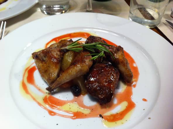 Pigeon et sa sauce