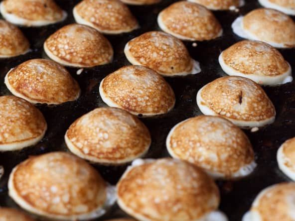 Poffertjes, petites crêpes néerlandaises